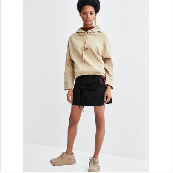 Zara TRF Black Suede Skirt NWT -M- - Picture 2 of 4